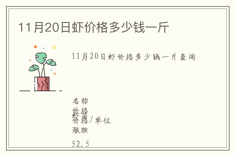 11月20日蝦價格多少錢一斤