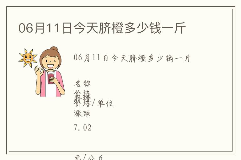 06月11日今天臍橙多少錢一斤