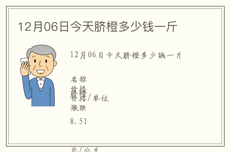 12月06日今天臍橙多少錢一斤