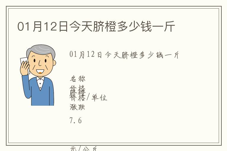 01月12日今天臍橙多少錢一斤