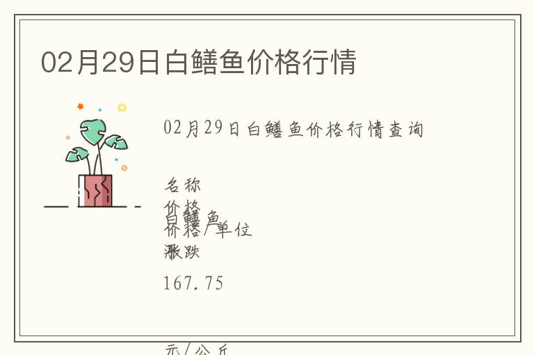 02月29日白鱔魚(yú)價(jià)格行情
