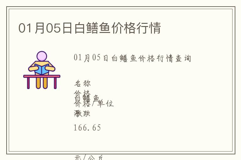 01月05日白鱔魚價格行情