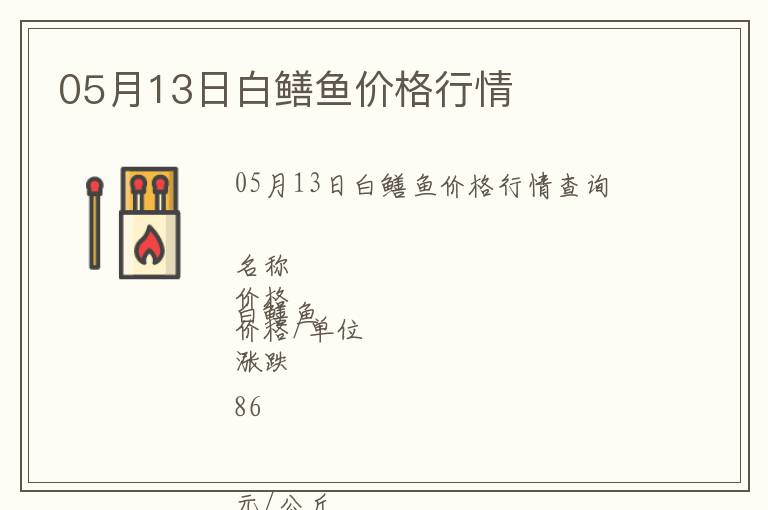 05月13日白鱔魚價格行情