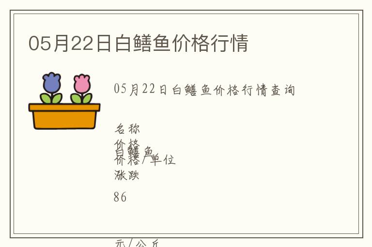 05月22日白鱔魚價(jià)格行情