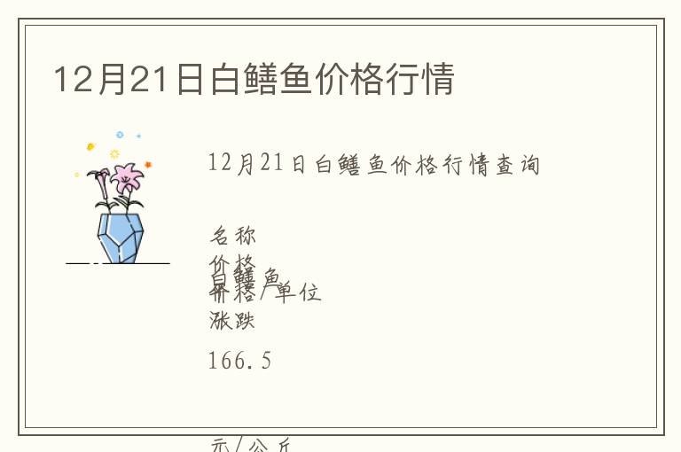 12月21日白鱔魚價(jià)格行情