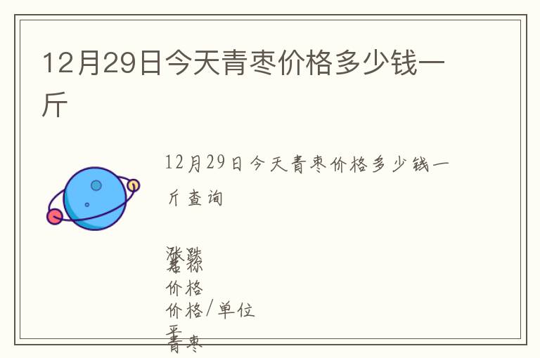 12月29日今天青棗價(jià)格多少錢一斤