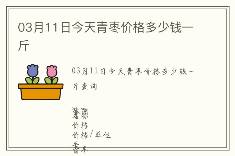 03月11日今天青棗價格多少錢一斤