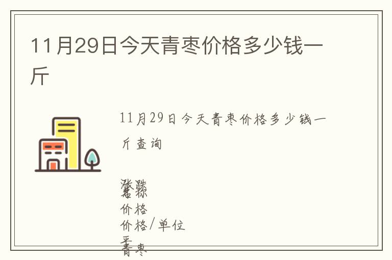 11月29日今天青棗價格多少錢一斤