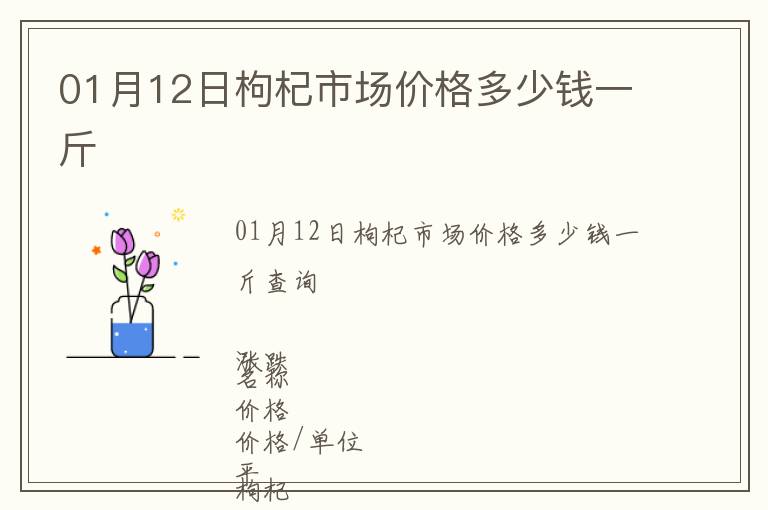 01月12日枸杞市場(chǎng)價(jià)格多少錢一斤