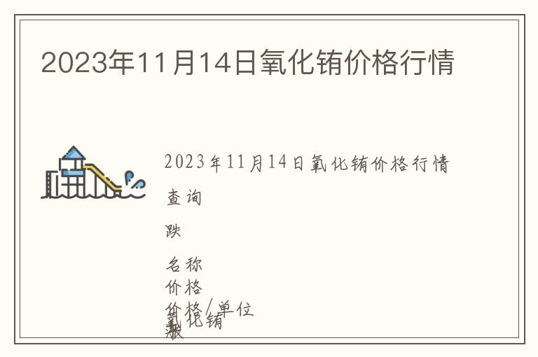 2023年11月14日氧化銪價格行情