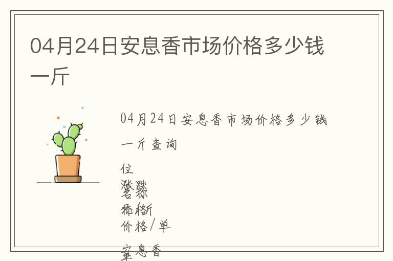 04月24日安息香市場價格多少錢一斤