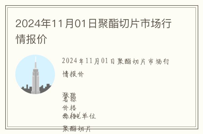 2024年11月01日聚酯切片市場行情報價