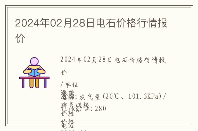2024年02月28日電石價格行情報價