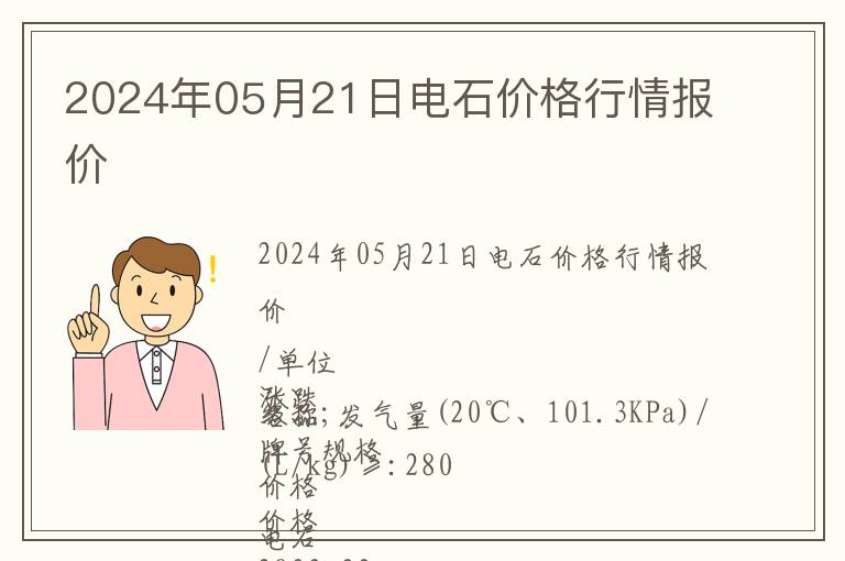 2024年05月21日電石價格行情報價