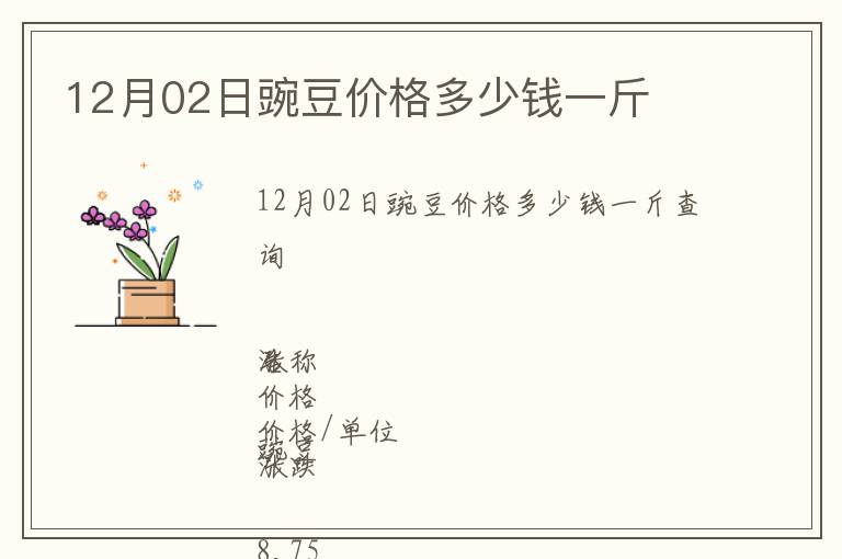 12月02日豌豆價格多少錢一斤