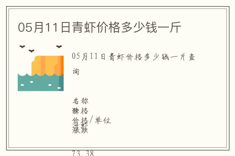 05月11日青蝦價(jià)格多少錢一斤