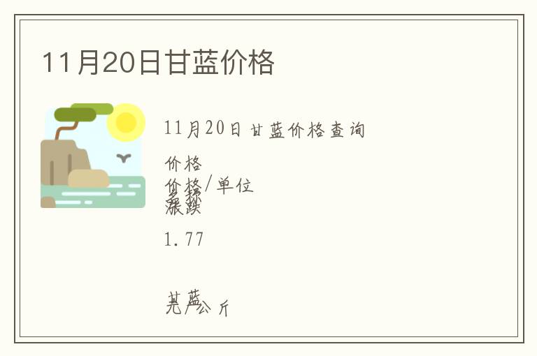 11月20日甘藍(lán)價(jià)格