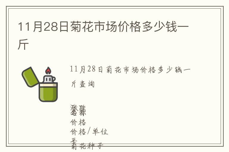 11月28日菊花市場(chǎng)價(jià)格多少錢一斤