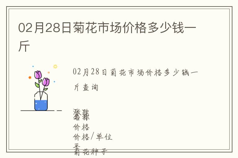 02月28日菊花市場(chǎng)價(jià)格多少錢(qián)一斤