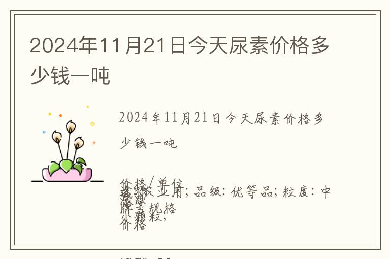 2024年11月21日今天尿素價格多少錢一噸