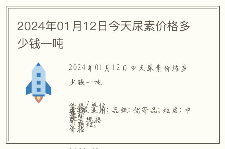2024年01月12日今天尿素價格多少錢一噸
