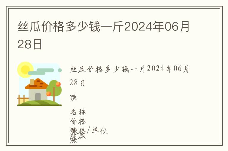 絲瓜價(jià)格多少錢一斤2024年06月28日