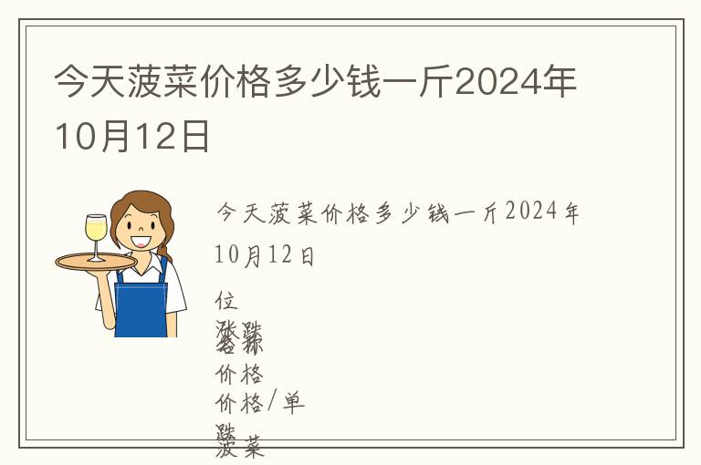 今天菠菜價格多少錢一斤2024年10月12日