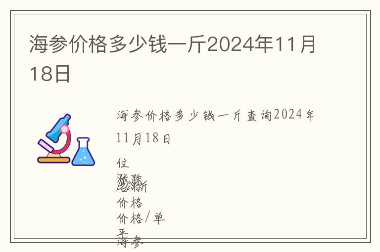 海參價格多少錢一斤2024年11月18日