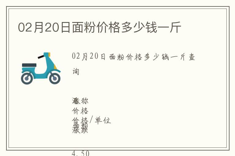 02月20日面粉價格多少錢一斤