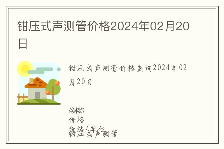 鉗壓式聲測管價格2024年02月20日