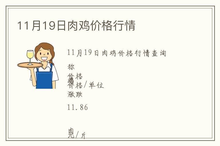 11月19日肉雞價格行情