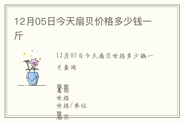 12月05日今天扇貝價格多少錢一斤