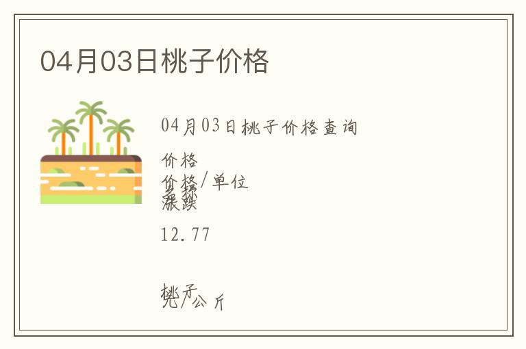 04月03日桃子價(jià)格