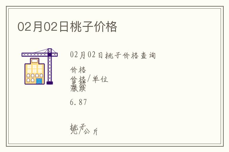 02月02日桃子價格