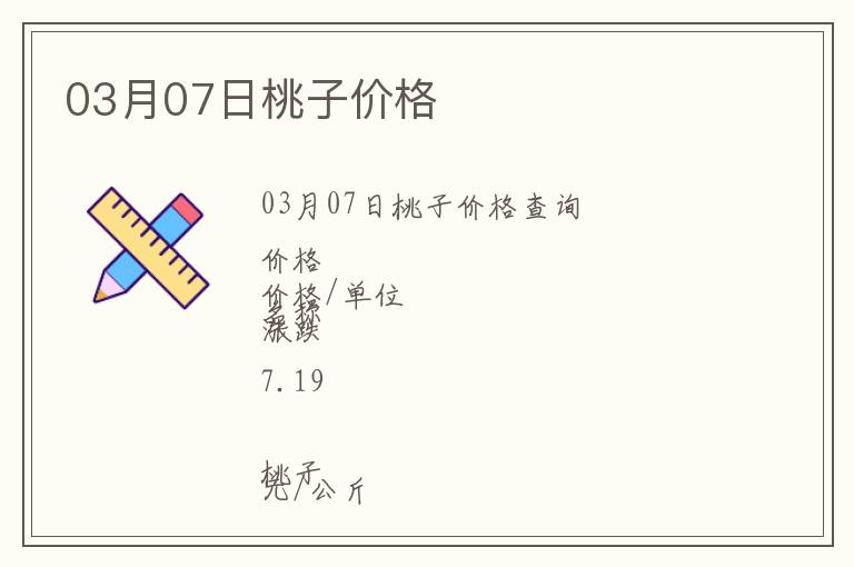 03月07日桃子價格