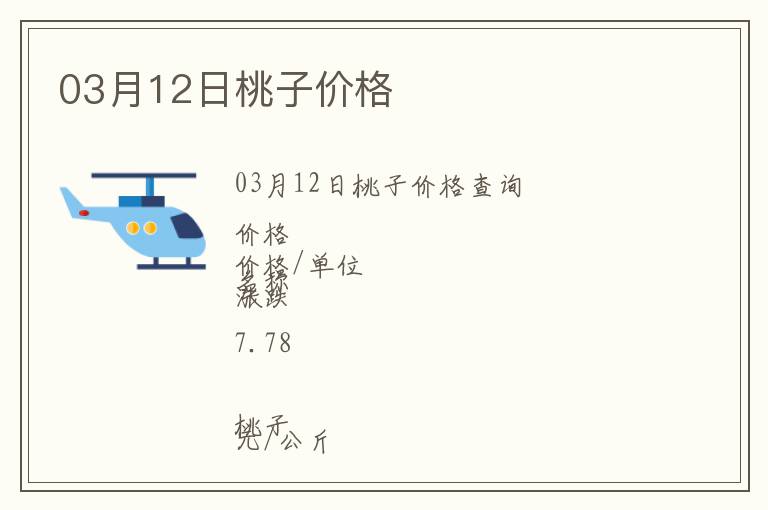 03月12日桃子價(jià)格