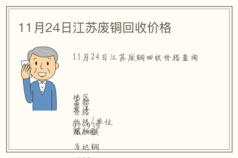 11月24日江蘇廢銅回收價(jià)格