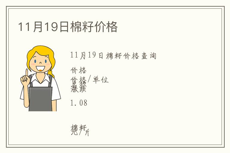 11月19日棉籽價格