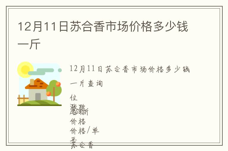12月11日蘇合香市場價格多少錢一斤