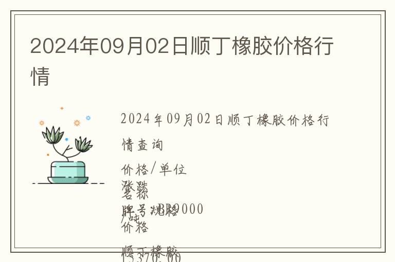 2024年09月02日順丁橡膠價(jià)格行情