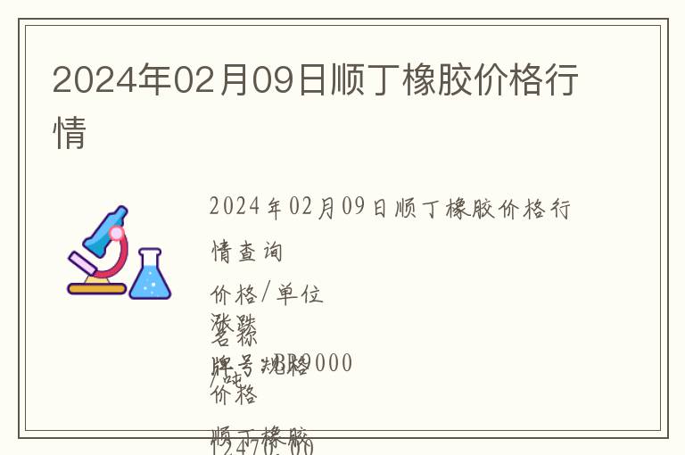 2024年02月09日順丁橡膠價(jià)格行情