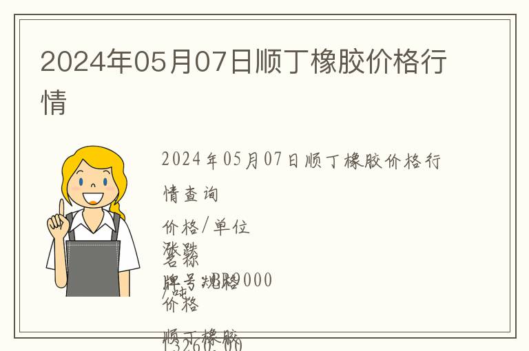 2024年05月07日順丁橡膠價格行情