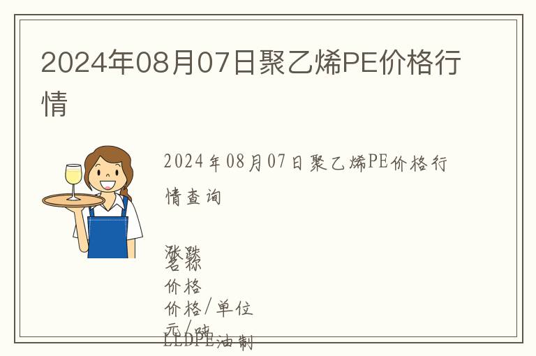 2024年08月07日聚乙烯PE價格行情