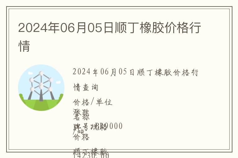 2024年06月05日順丁橡膠價格行情