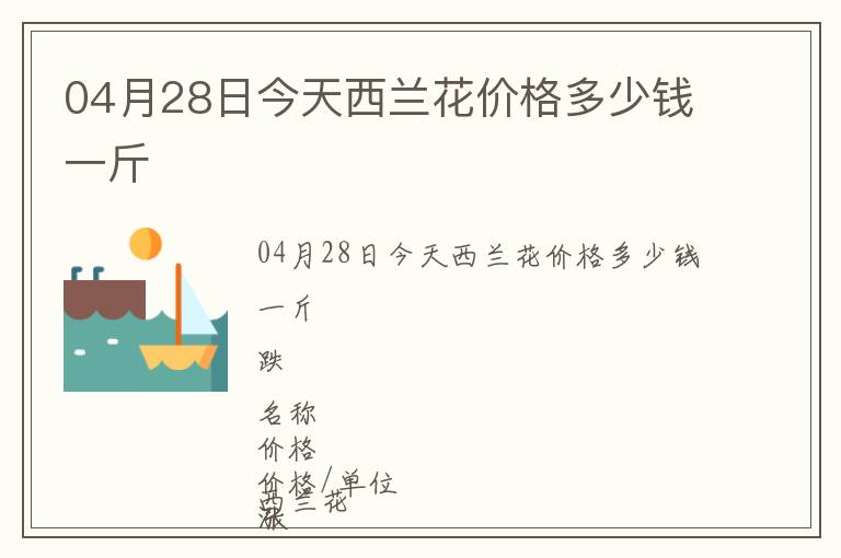 04月28日今天西蘭花價格多少錢一斤