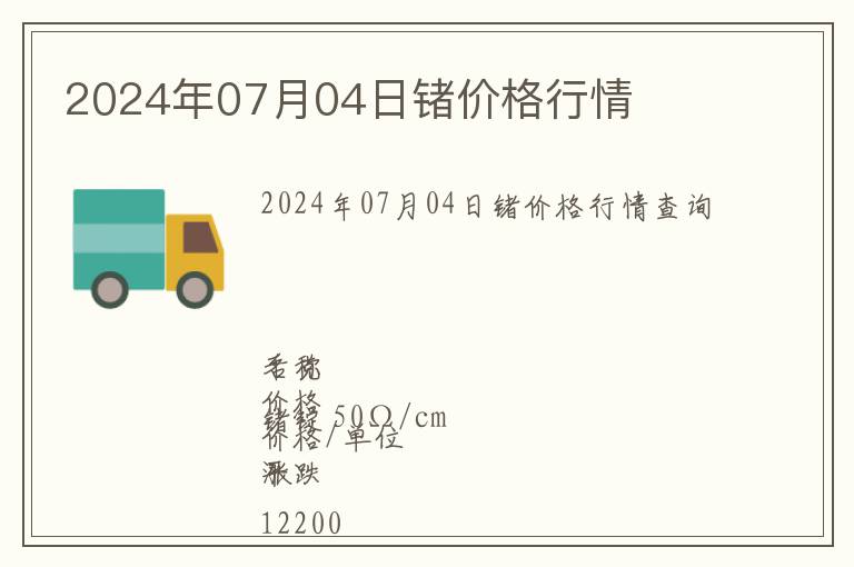 2024年07月04日鍺價格行情