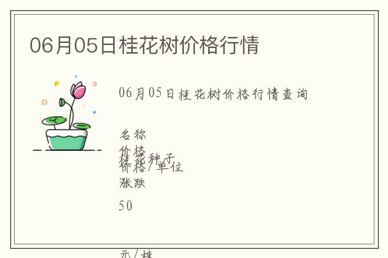 06月05日桂花樹價(jià)格行情