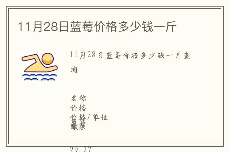 11月28日藍(lán)莓價格多少錢一斤