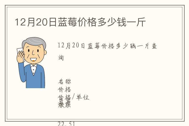 12月20日藍(lán)莓價(jià)格多少錢一斤