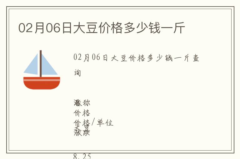 02月06日大豆價(jià)格多少錢一斤